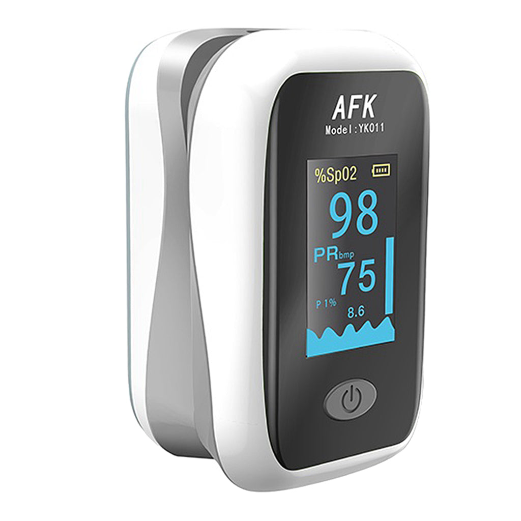 Finger Tip Pulse Oximeter Blood Oxygen SpO2 Monitor Home Detector Gray