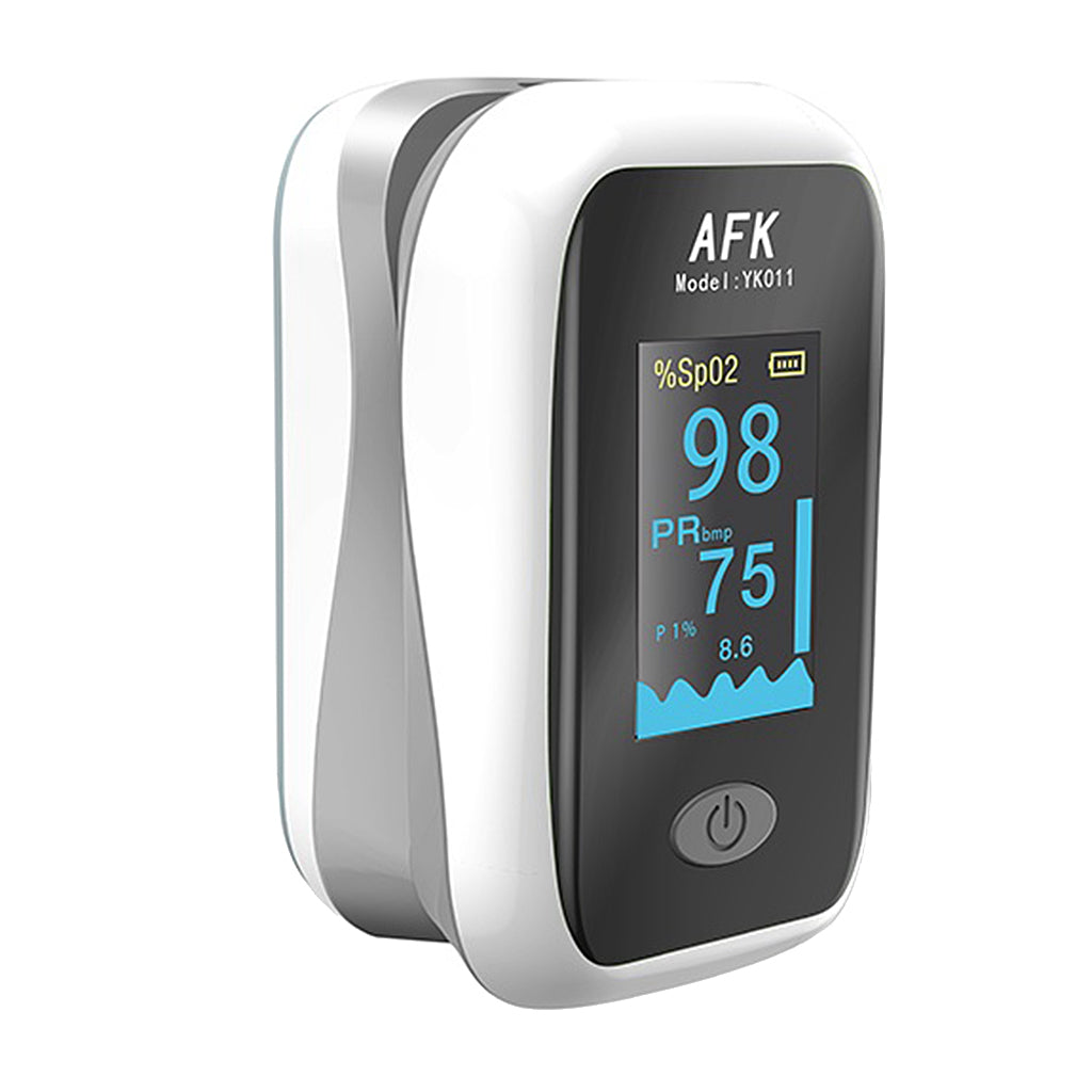 Finger Tip Pulse Oximeter Blood Oxygen SpO2 Monitor Home Detector Gray