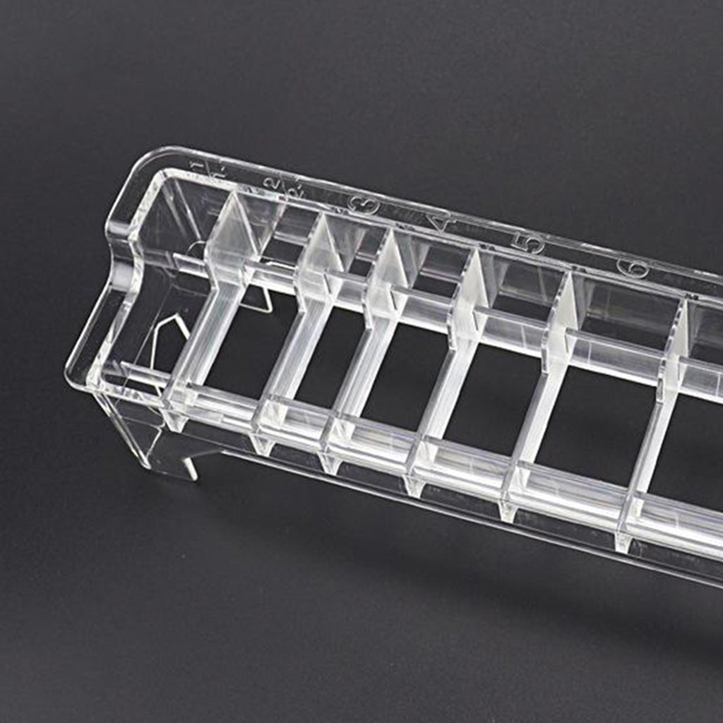 8 Grid Guide Comb Desktop Rack Clear Limit Comb Organizer Clear White