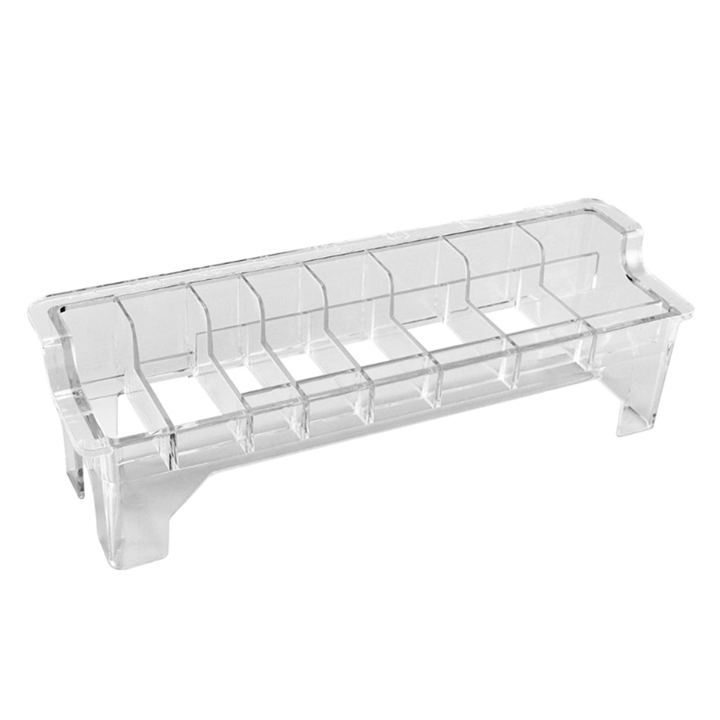 8 Grid Guide Comb Desktop Rack Clear Limit Comb Organizer Clear White