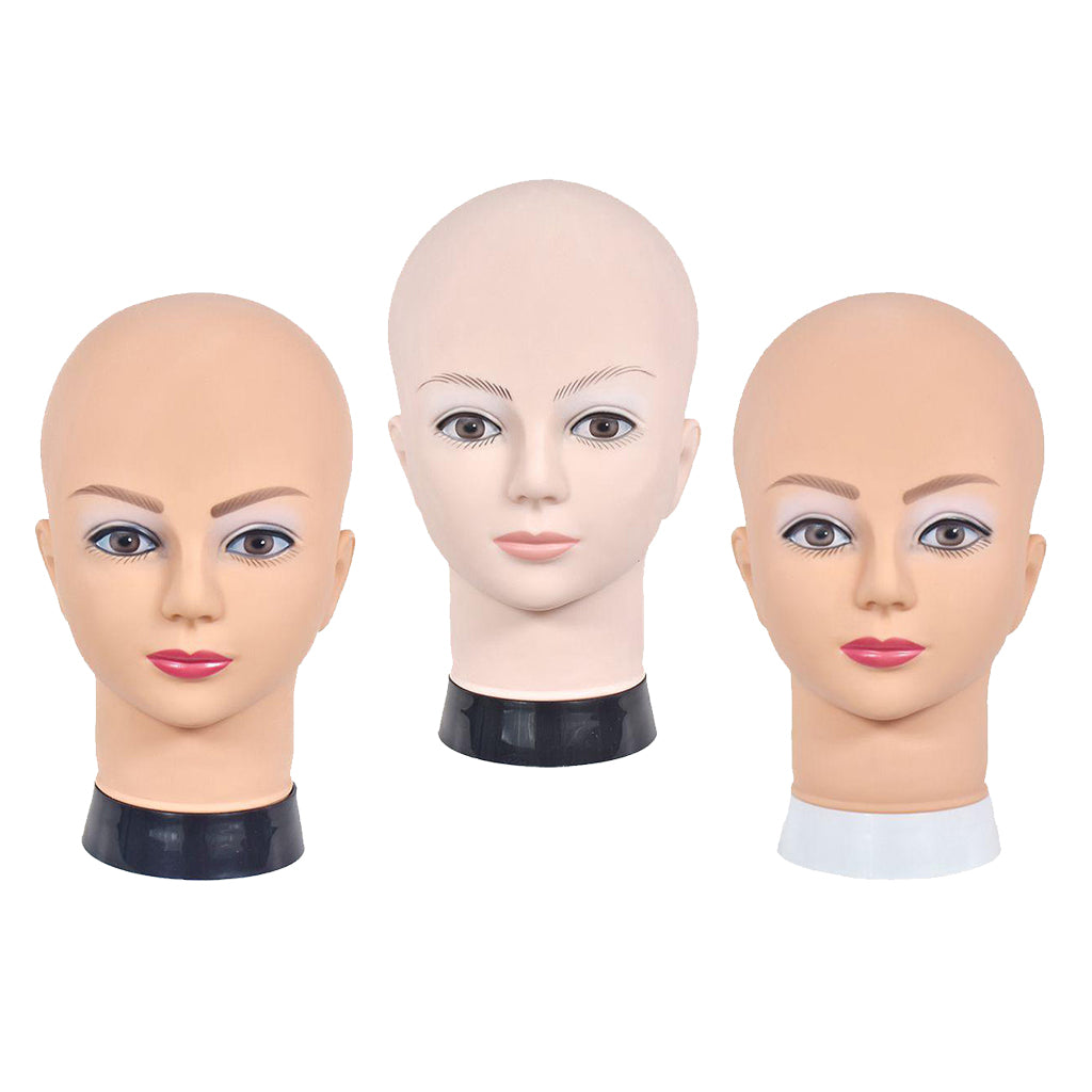 Female PVC Mannequin Head Model Wig Glasses Hat Display Stand 09A-4H