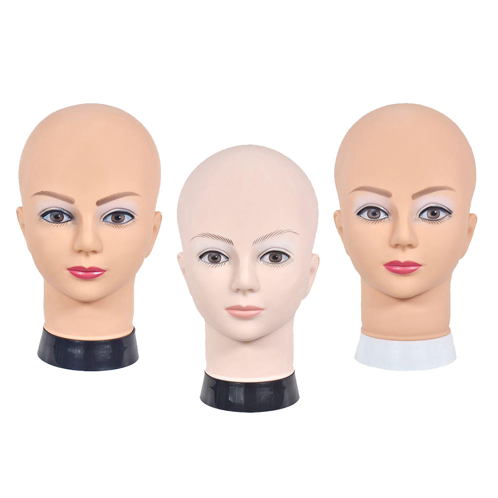 Female PVC Mannequin Head Model Wig Glasses Hat Display Stand 09A-4H