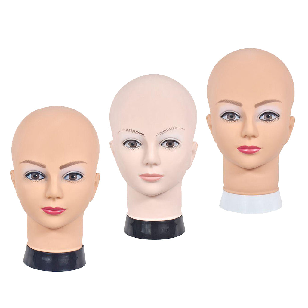 Female PVC Mannequin Head Model Wig Glasses Hat Display Stand 09A-4H