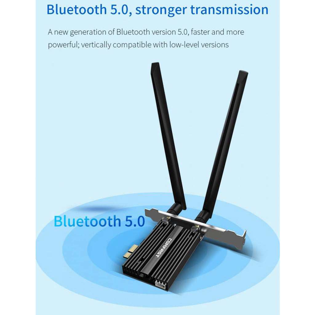 AX200 3000Mbps WiFi PCI-E Adapter Dual Band Bluetooth Receiver Network Card