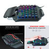 Single Hand Membrane Keyboard Mini 35 Keys Mini RGB Backlight Keyboard