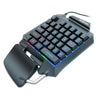 Single Hand Membrane Keyboard Mini 35 Keys Mini RGB Backlight Keyboard