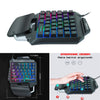 Single Hand Membrane Keyboard Mini 35 Keys Mini RGB Backlight Keyboard