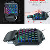 Single Hand Membrane Keyboard Mini 35 Keys Mini RGB Backlight Keyboard