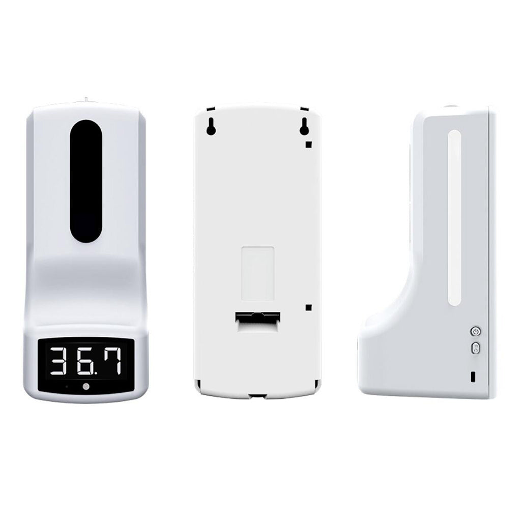 Wall-Mounted Non-Contact Digital Thermometer +1000ml Soap Dispenser 2 in 1