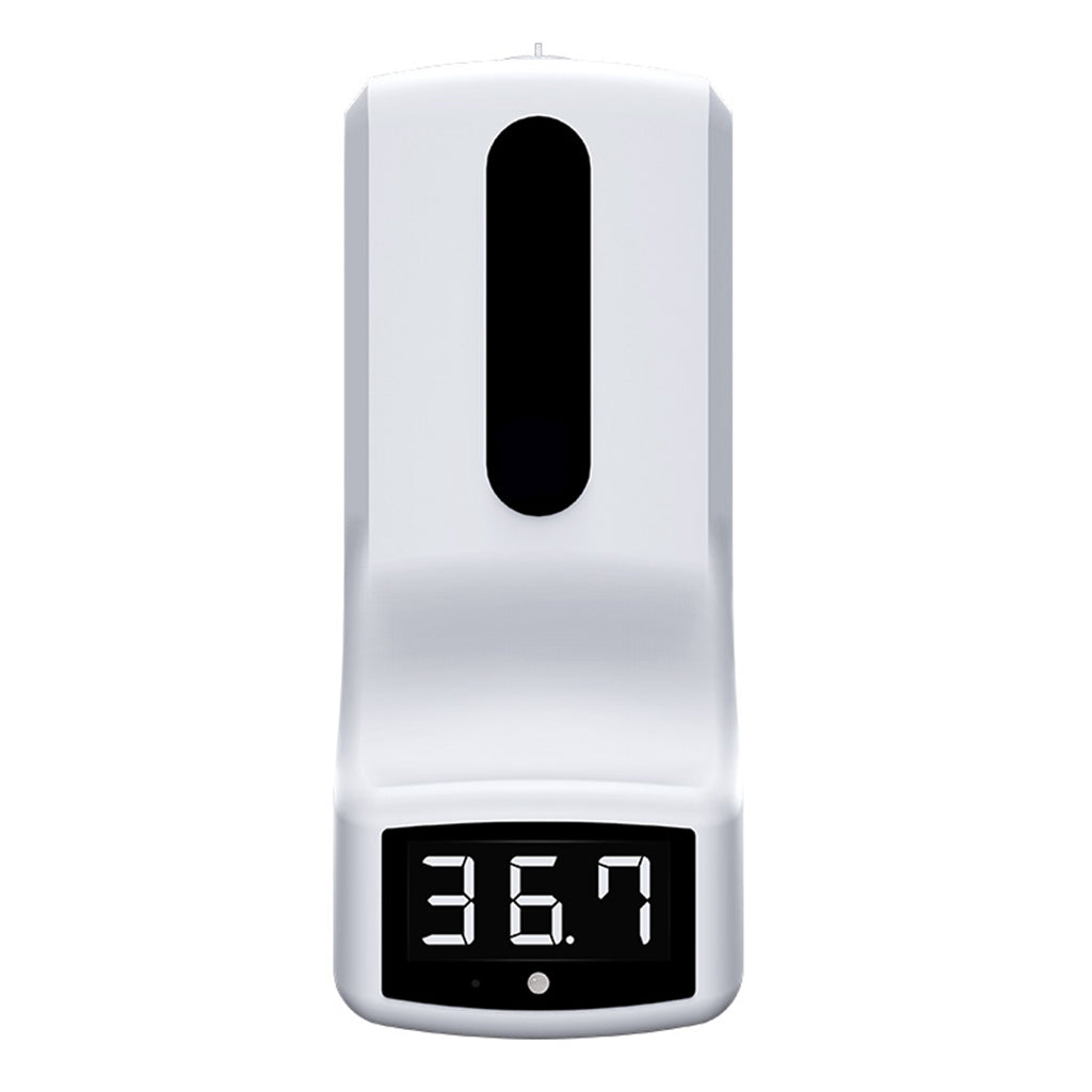 Wall-Mounted Non-Contact Digital Thermometer +1000ml Soap Dispenser 2 in 1