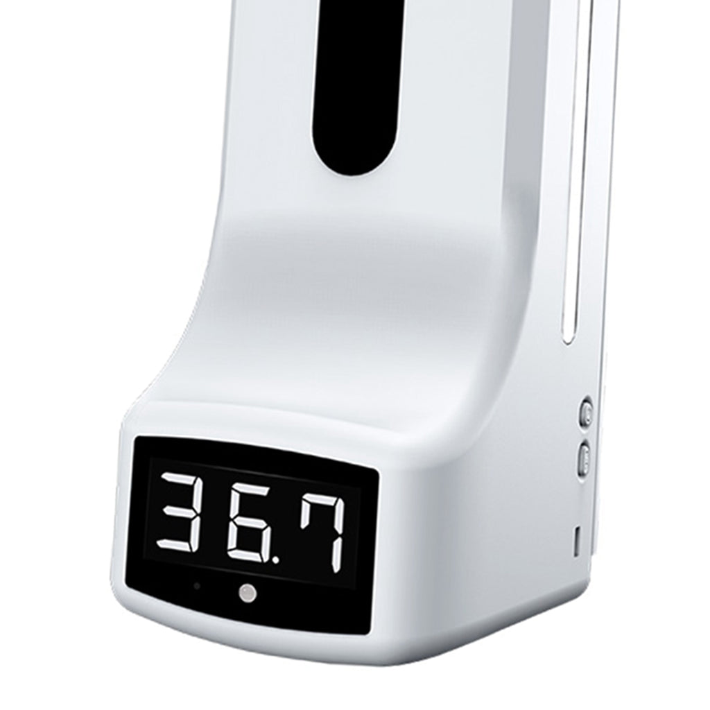 Wall-Mounted Non-Contact Digital Thermometer +1000ml Soap Dispenser 2 in 1