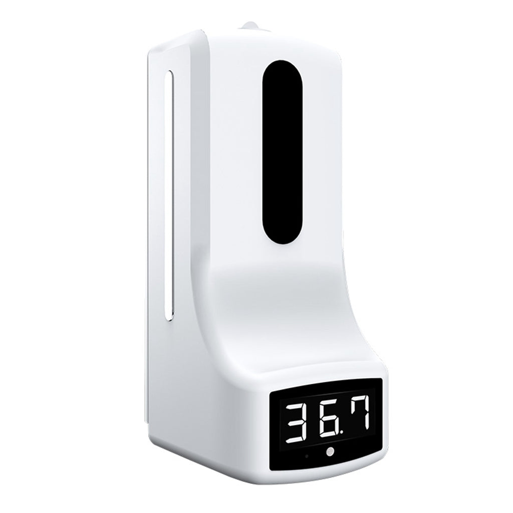 Wall-Mounted Non-Contact Digital Thermometer +1000ml Soap Dispenser 2 in 1