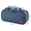 Large Pencil Case Double Zipper Pencil Case Pouch Organizer Denim Blue