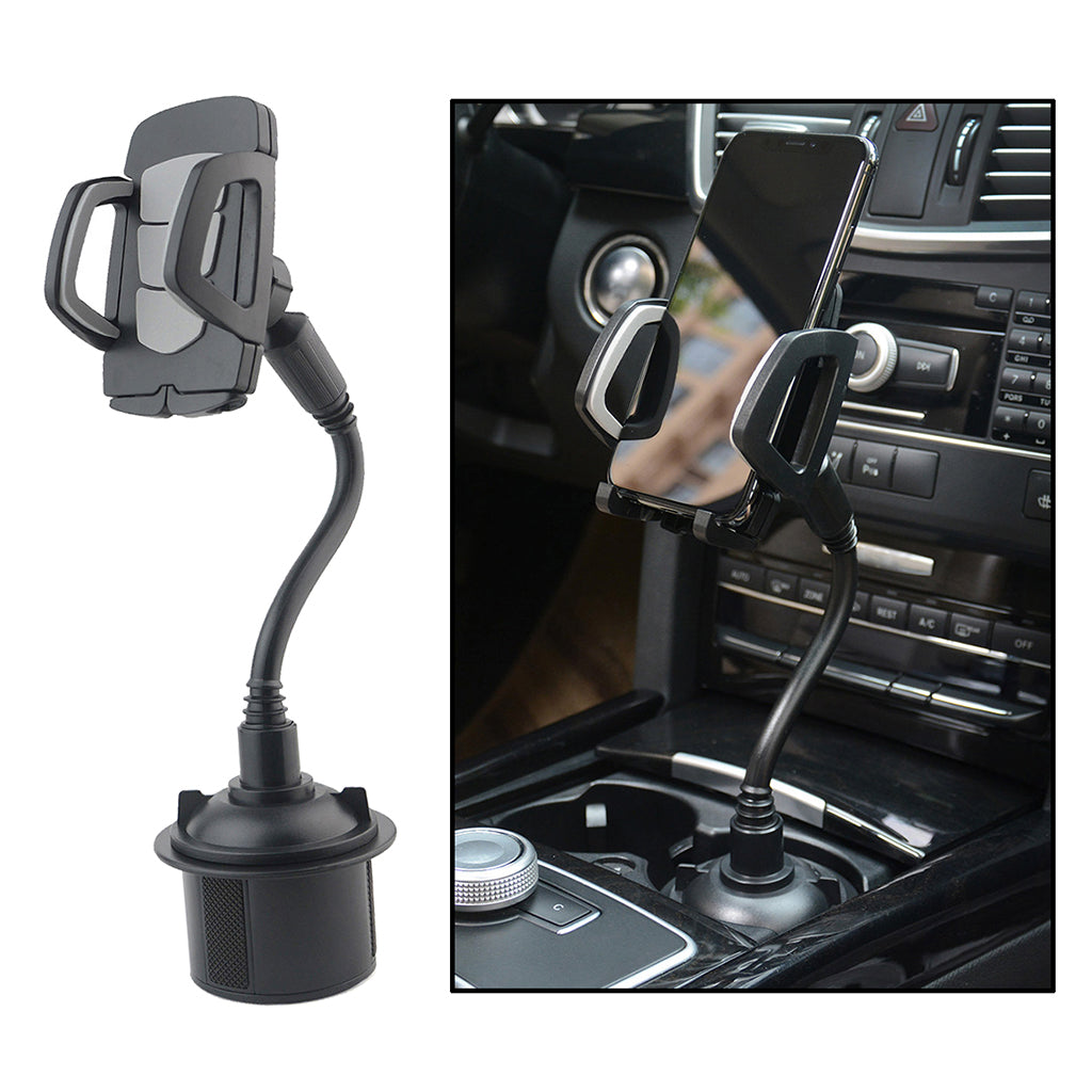 Universal Adjustable Car Mount Gooseneck Cup Holder Cradle for Cell Phone