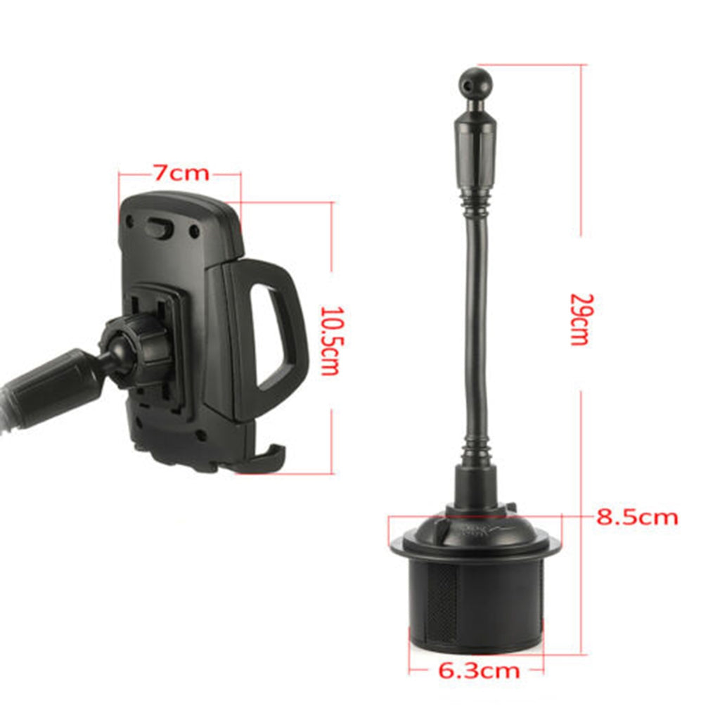 Universal Adjustable Car Mount Gooseneck Cup Holder Cradle for Cell Phone