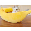 Breathable Warm Pet Nest Small Pet Bed Plush Bed Banana Cat Kennel Size_M