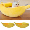 Breathable Warm Pet Nest Small Pet Bed Plush Bed Banana Cat Kennel Size_M