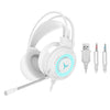 G58 Gaming Headset Stereo Surround Headphone 3.5mm Wired w/Mic LED White