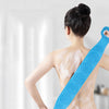 Silicone Dual Side Back Scrubber Belt Body Bath Brush Cleaning Tools Blue