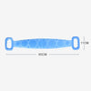 Silicone Dual Side Back Scrubber Belt Body Bath Brush Cleaning Tools Blue