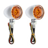 2Pcs Motorcycle Amber Turn Signals Indicator Lights Universal High Quality