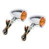 2Pcs Motorcycle Amber Turn Signals Indicator Lights Universal High Quality