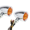 2Pcs Motorcycle Amber Turn Signals Indicator Lights Universal High Quality