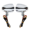 2Pcs Motorcycle Amber Turn Signals Indicator Lights Universal High Quality