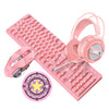 Computer Desktop Gaming Keyboard and Mouse +Gaming Headset +Mouse Pad  Pink