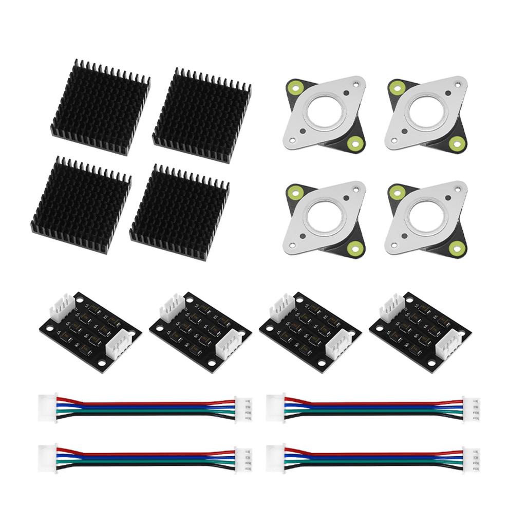 3D Printer NEMA17 Stepper Motor Vibration Dampers + Smoothers + Heatsinks