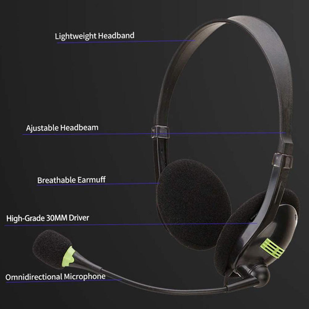 USB Headset with Microphone Noise Cancelling Computer Headset for PC