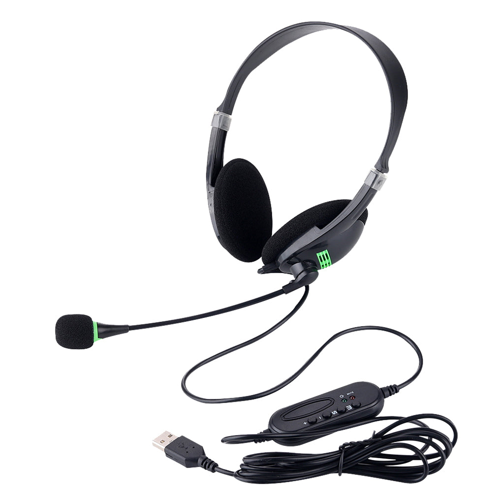 USB Headset with Microphone Noise Cancelling Computer Headset for PC