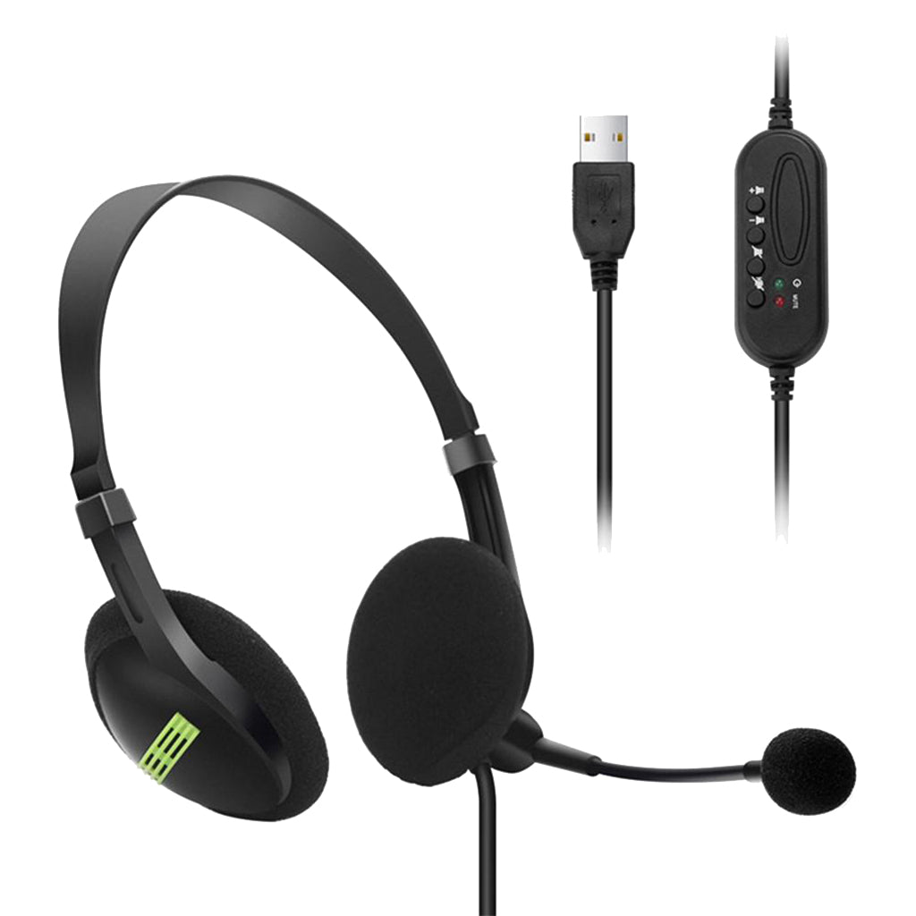 USB Headset with Microphone Noise Cancelling Computer Headset for PC