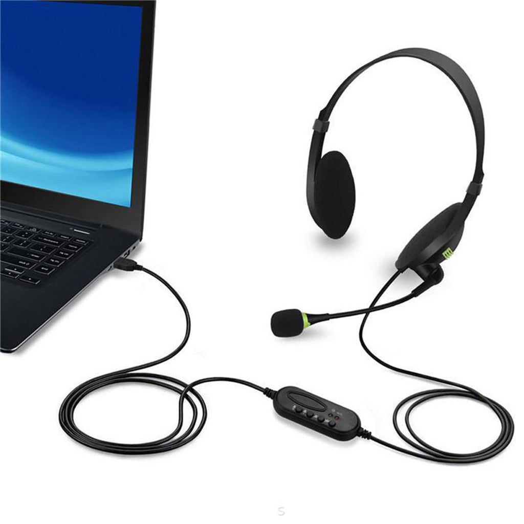 USB Headset with Microphone Noise Cancelling Computer Headset for PC