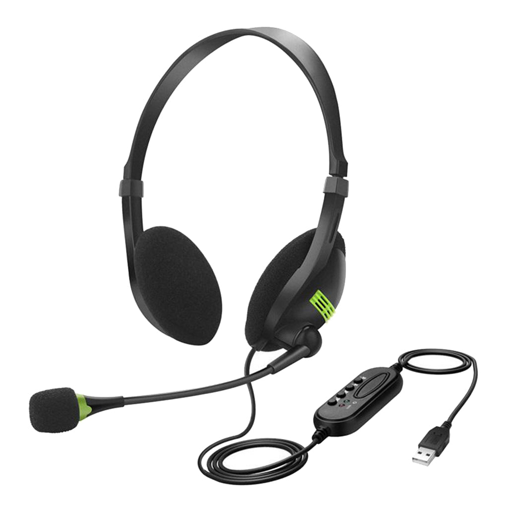 USB Headset with Microphone Noise Cancelling Computer Headset for PC