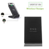 15W Fast Wireless Charger Stand For Samsung S10 S9 S8 Charging Dock Black