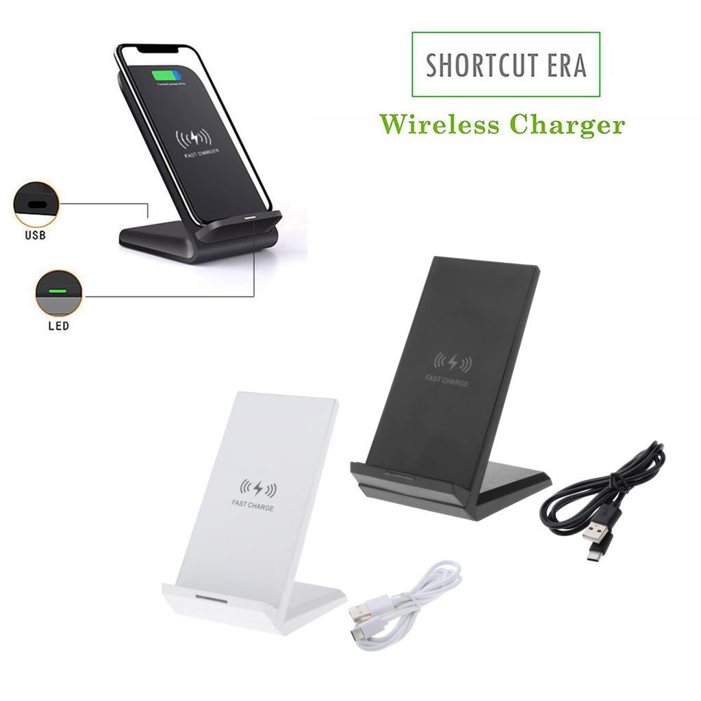 15W Fast Wireless Charger Stand For Samsung S10 S9 S8 Charging Dock Black