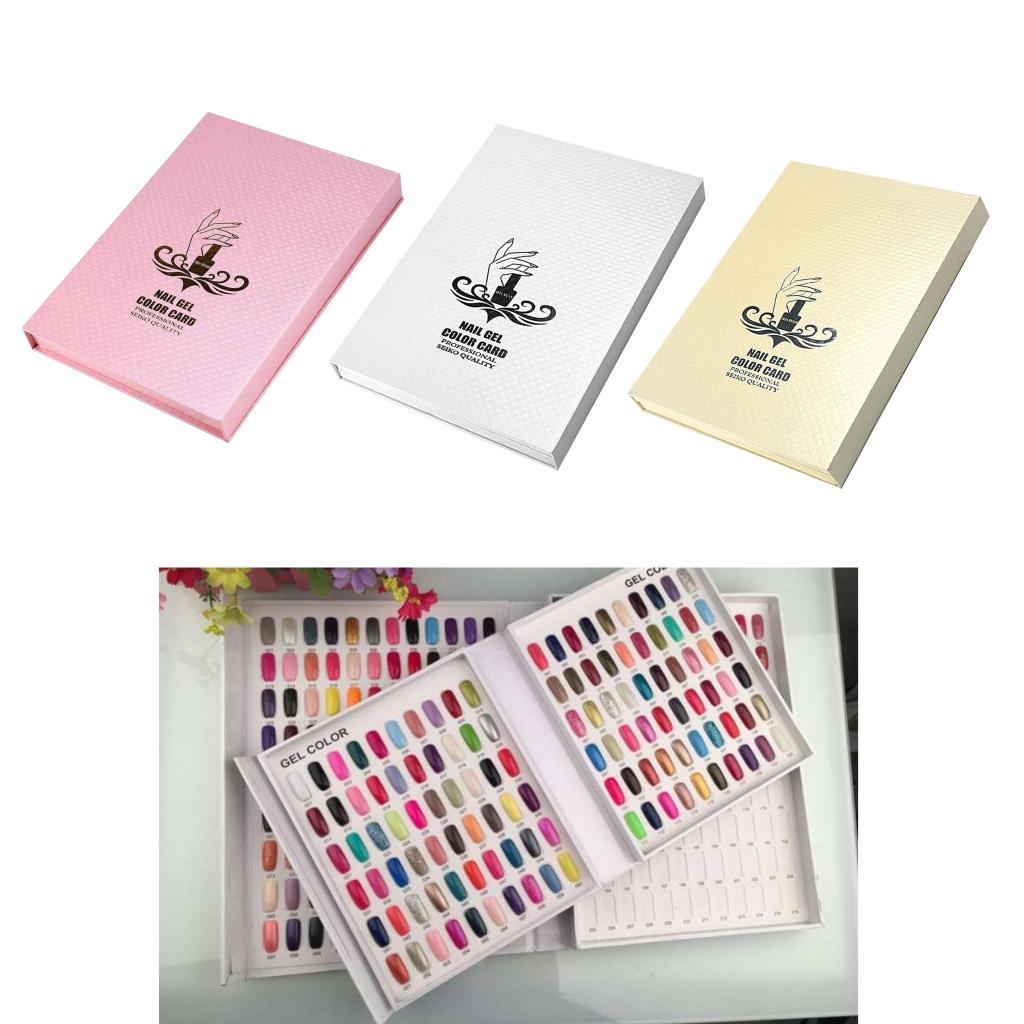 Salon Nail Art Display Book 120 Colors Tip Gel Polish Chart Book Pink