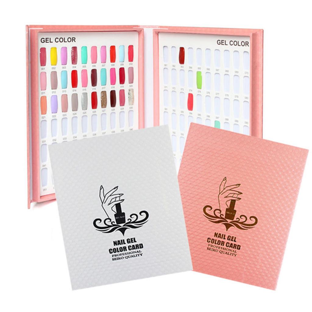 Salon Nail Art Display Book 120 Colors Tip Gel Polish Chart Book Pink