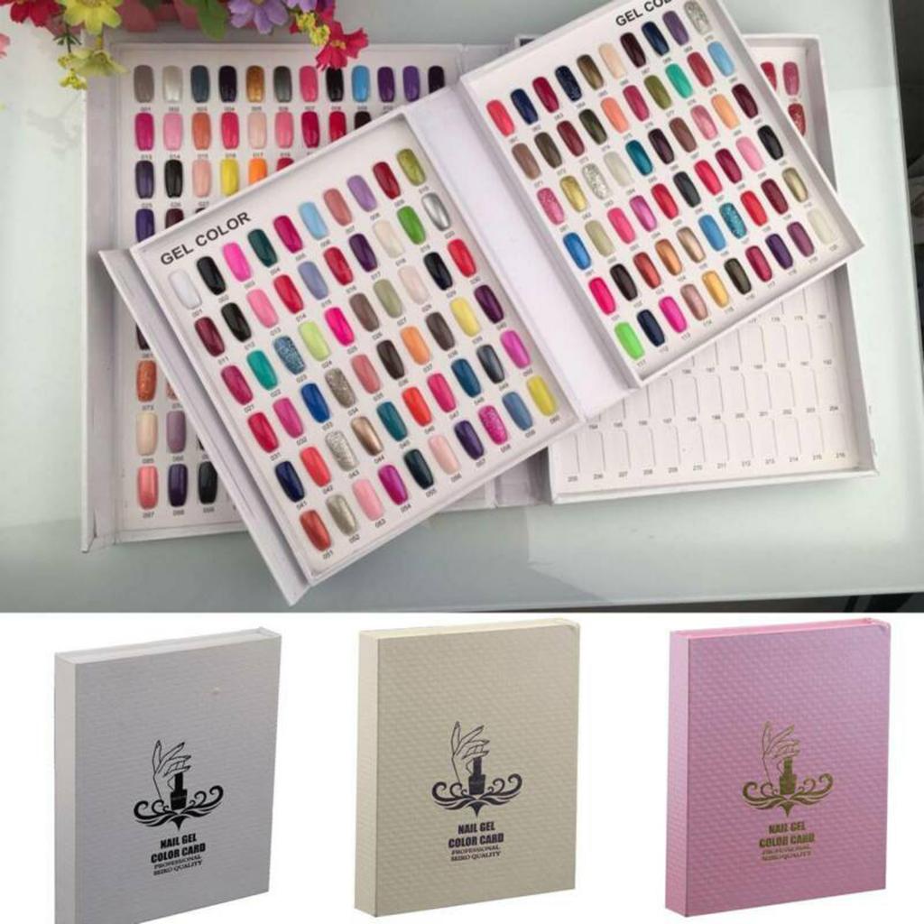 Salon Nail Art Display Book 120 Colors Tip Gel Polish Chart Book Pink