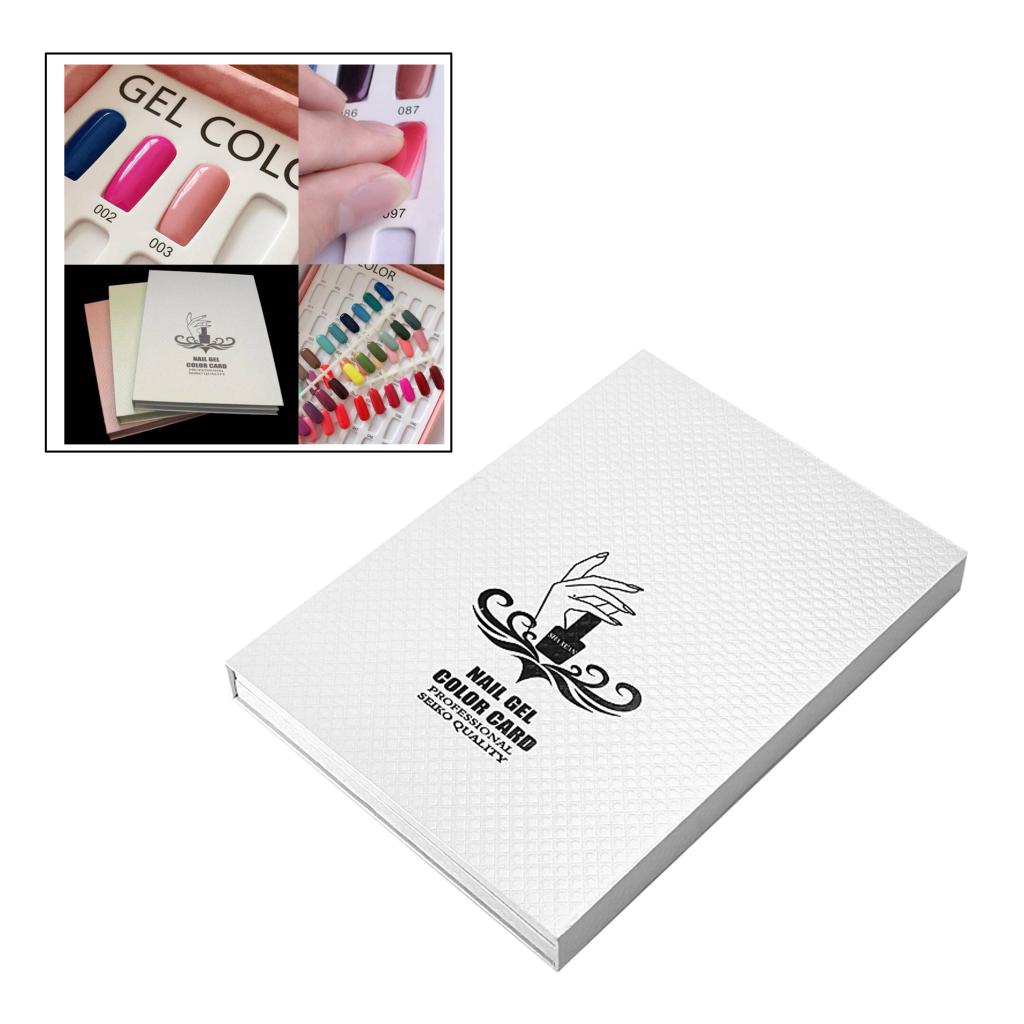 Salon Nail Art Display Book 120 Colors Tip Gel Polish Chart Book White