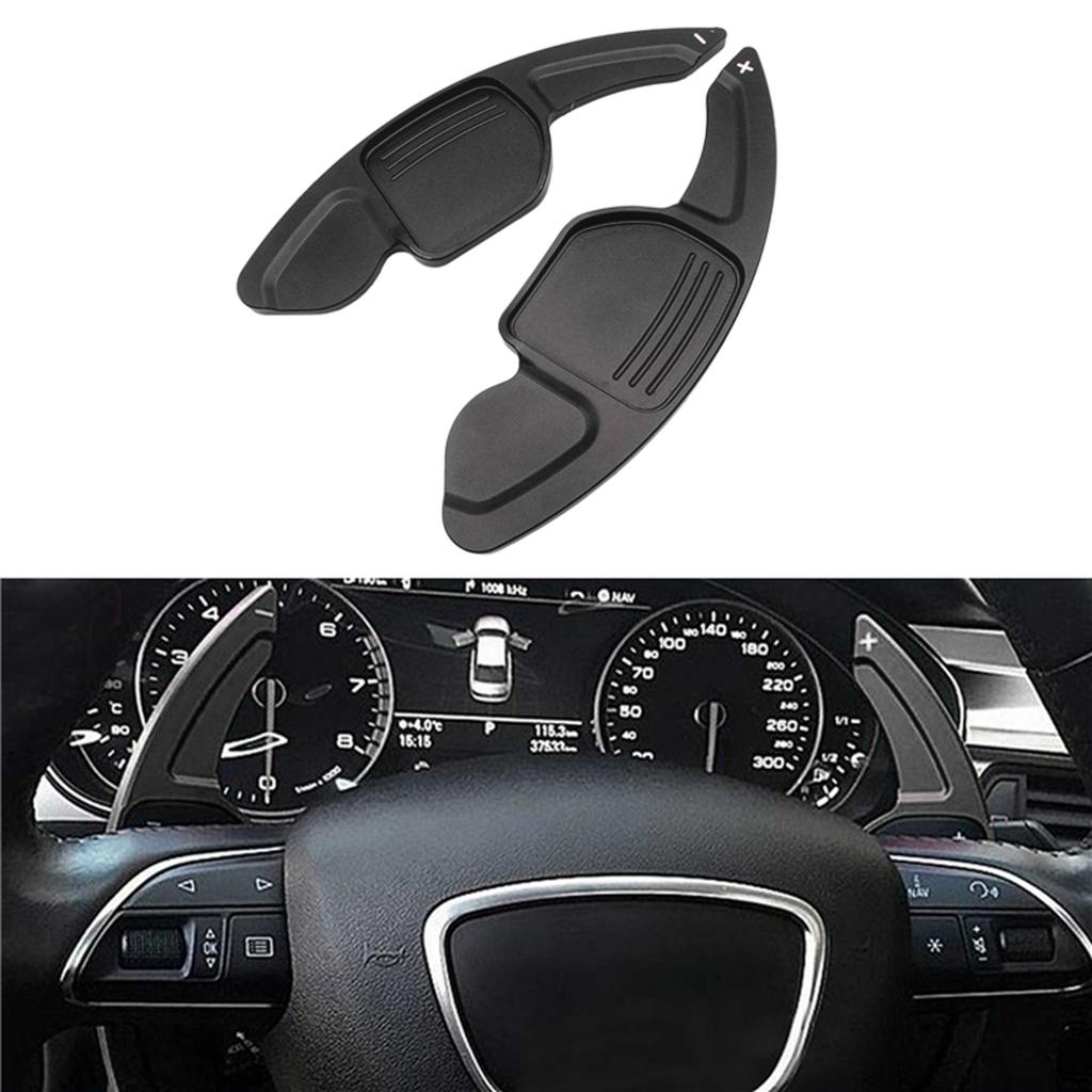 1Pair Car Paddle Shift Extensions Shifters for Audi A3 A4L A5 A6 A7 Black