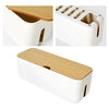 Cable Wire Management Box Charger Hide Tidy Cover Tray Organizer White