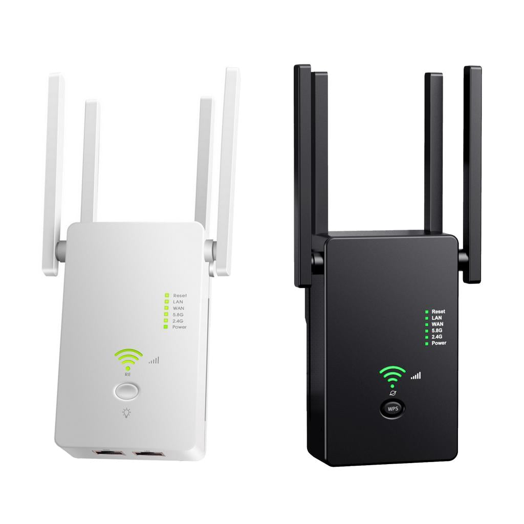 1200Mbps Wifi Repeater 802.11 AP Router Extender Signal Booster Range White