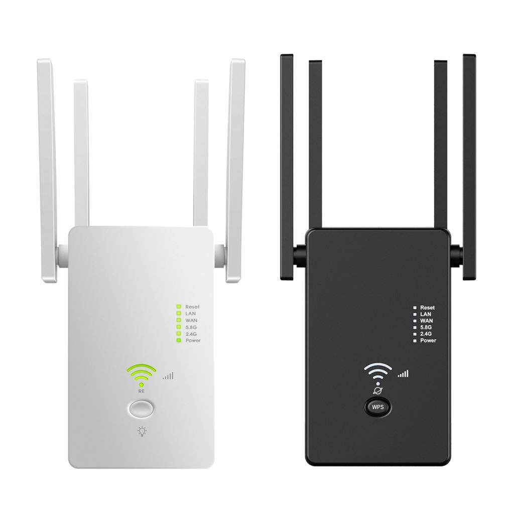 1200Mbps Wifi Repeater 802.11 AP Router Extender Signal Booster Range White