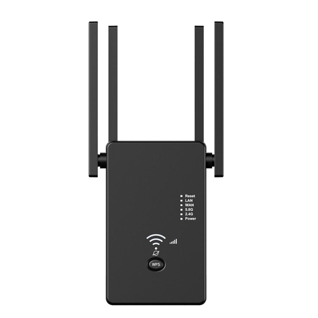 1200Mbps Wifi Repeater 802.11 AP Router Extender Signal Booster Range Black