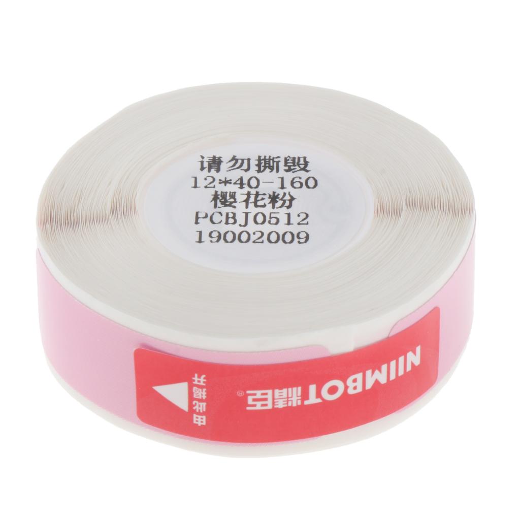 Thermal Label Printer Price Tag Address Sticker Paper Roll Pink 12x40mm-160