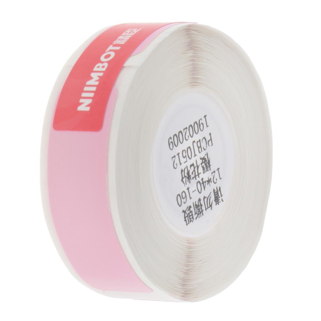 Thermal Label Printer Price Tag Address Sticker Paper Roll Pink 12x40mm-160