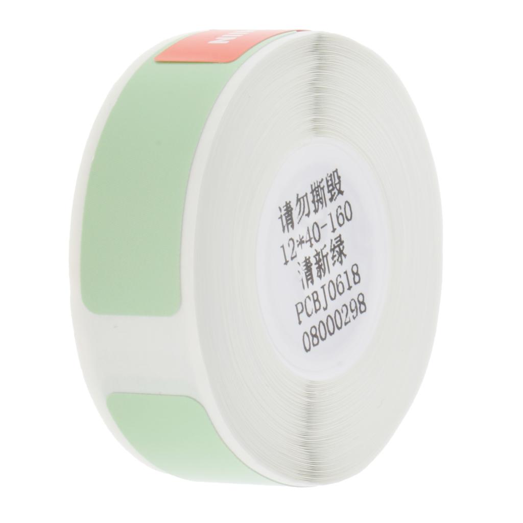 Thermal Label Printer Price Tag Address Sticker Paper Roll Green 12x40mm-160