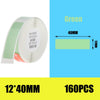 Thermal Label Printer Price Tag Address Sticker Paper Roll Green 12x40mm-160